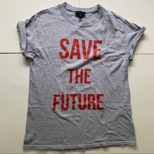 Topshop Save the Future Grey Shirt